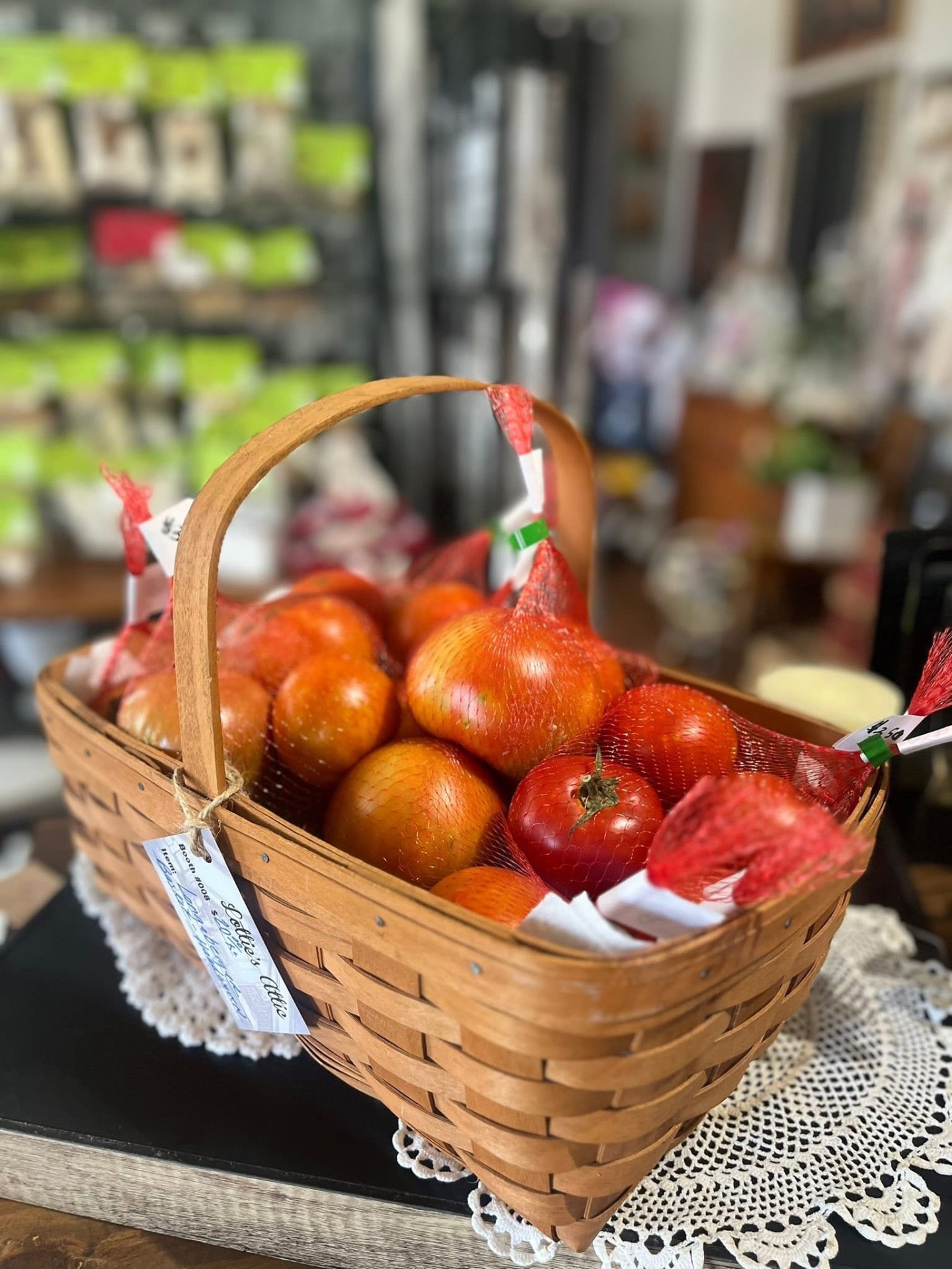 Basket of fresh produce at the market